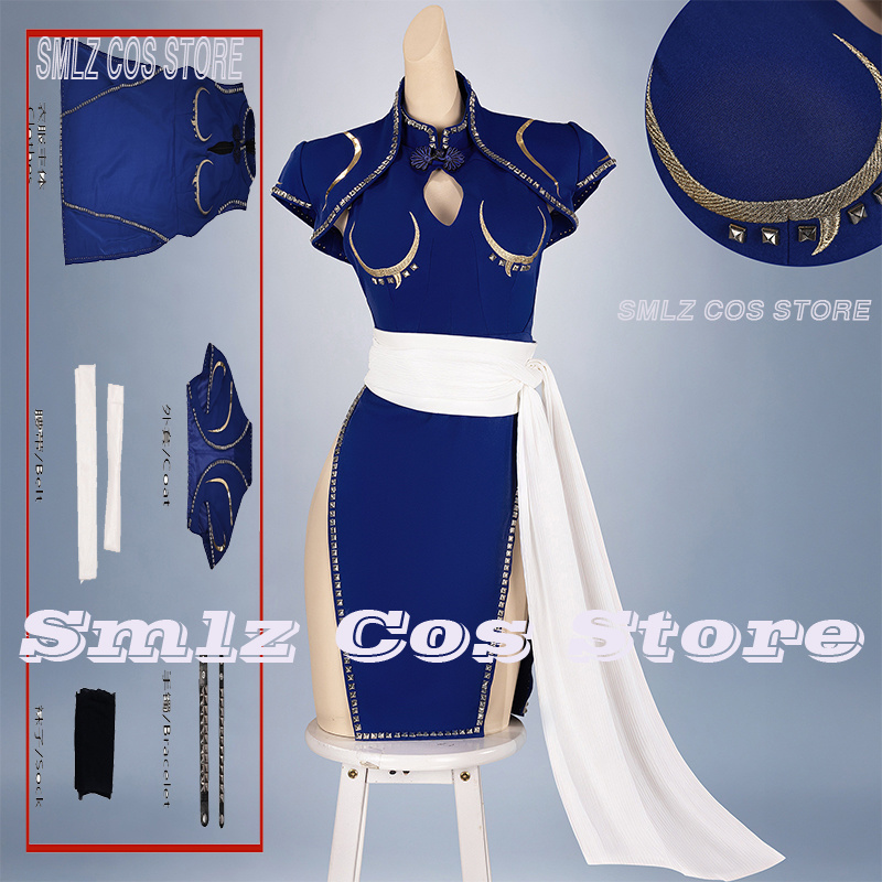 Blue Chun-Li Cosplay Costume A - огляд і ціна Anime Cosplay Ladies